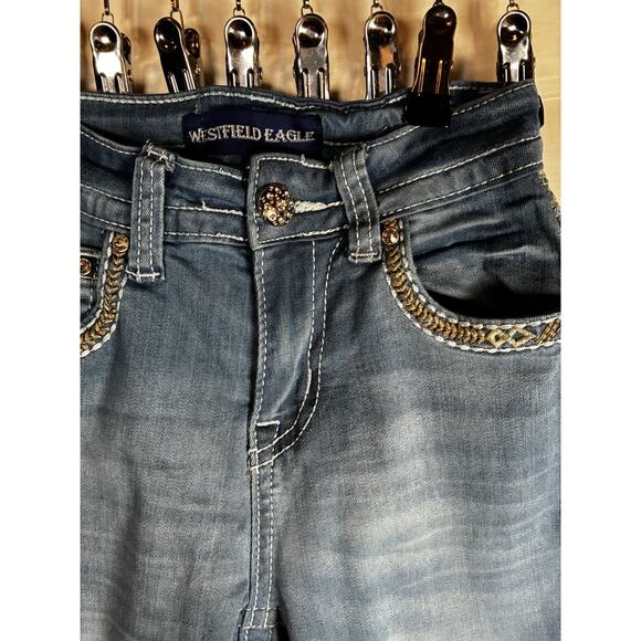 Westfield Eagle Women's Jeans Bootcut Western Bling Rodeo Embellished Size 1 - Picture 3 of 7